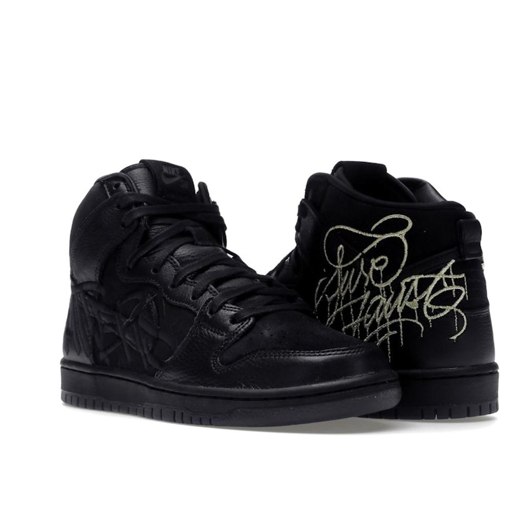 Nike FAUST x Dunk High SB The Devil is in The Details Pantofi de sport unisex negru metalic-auriu DH7755-001