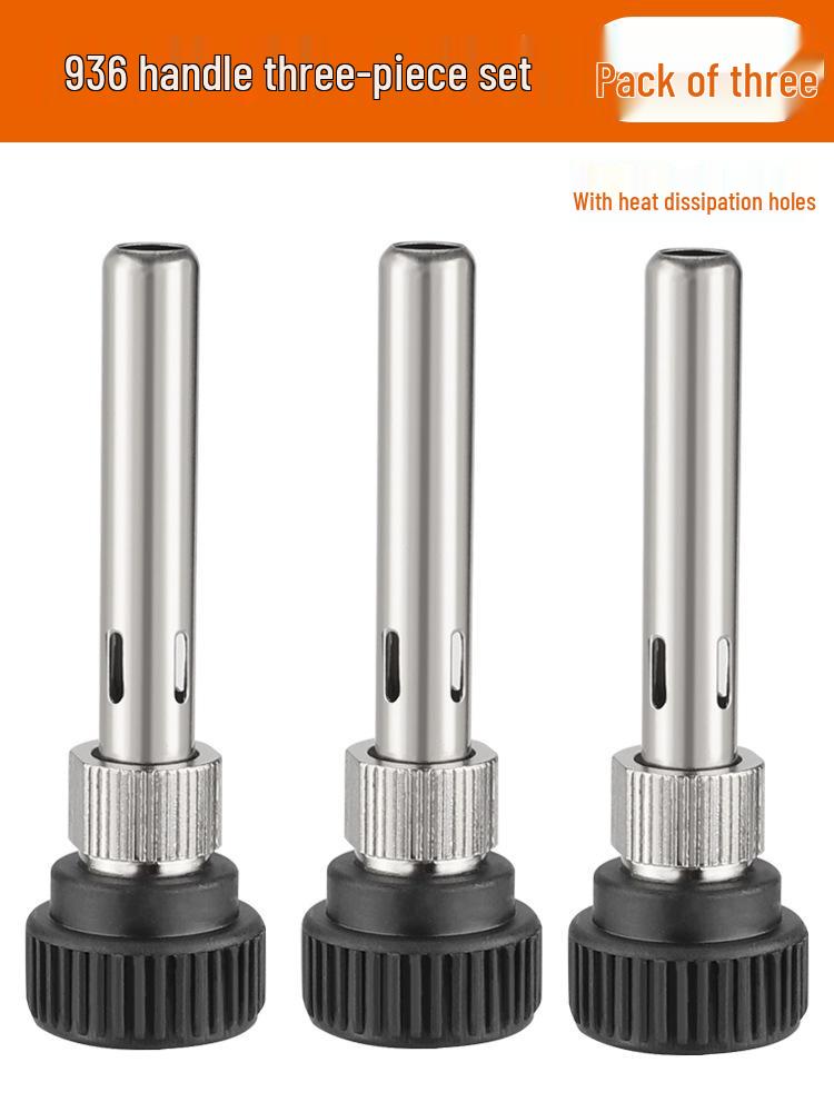 Accesorii Mâner Stație de Lipit 936: Set de 3 piese cu vârf de fier 907 cu manșon din oțel inoxidabil 203/205H