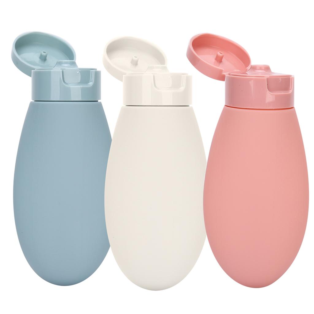 3pcs Empty Shampoo Shower Gel Tubes Liquid Travel Bottles Lotion Silicone Sub Bottle