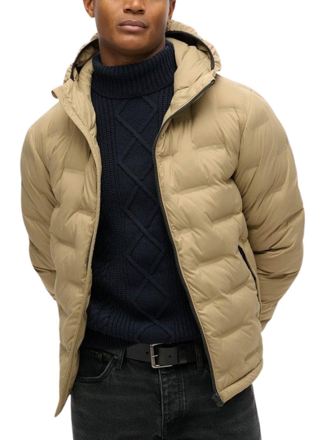 Superdry Braun Daunenjacke Mit Kapuze - Bild 2