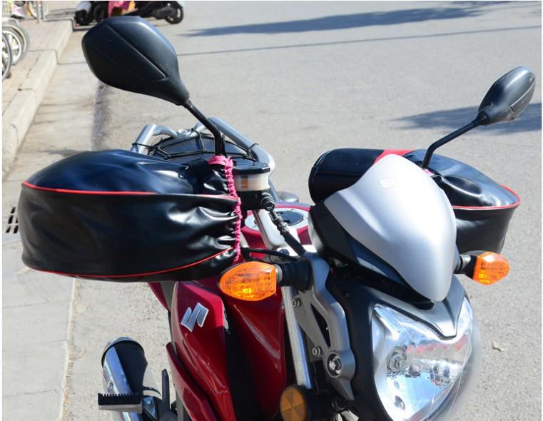 Thick Warm Windproof Motorcycle Handlebar Covers for Winter Riding Protection