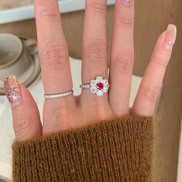 Delicate Open Adjustable Flower Ring Crafted From Copper For Chic Summer Fashion Style