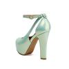 Women's High-heeled Single Shoes Spring and Summer New Waterproof Table Thick Heel Large Size Versatile Low-top Shoes