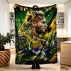 Neymar Jr spausdinta pledas - Minkštas ir patogus, miegamajam, kelionėms, sofai, namų dekoravimui - Gimtadienio Kalėdų dovana draugui