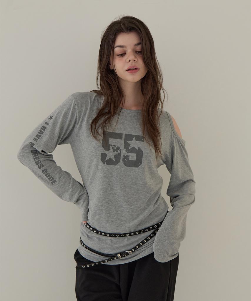 5OML 55 Loose Fit Long Sleeve (Melange Gray)