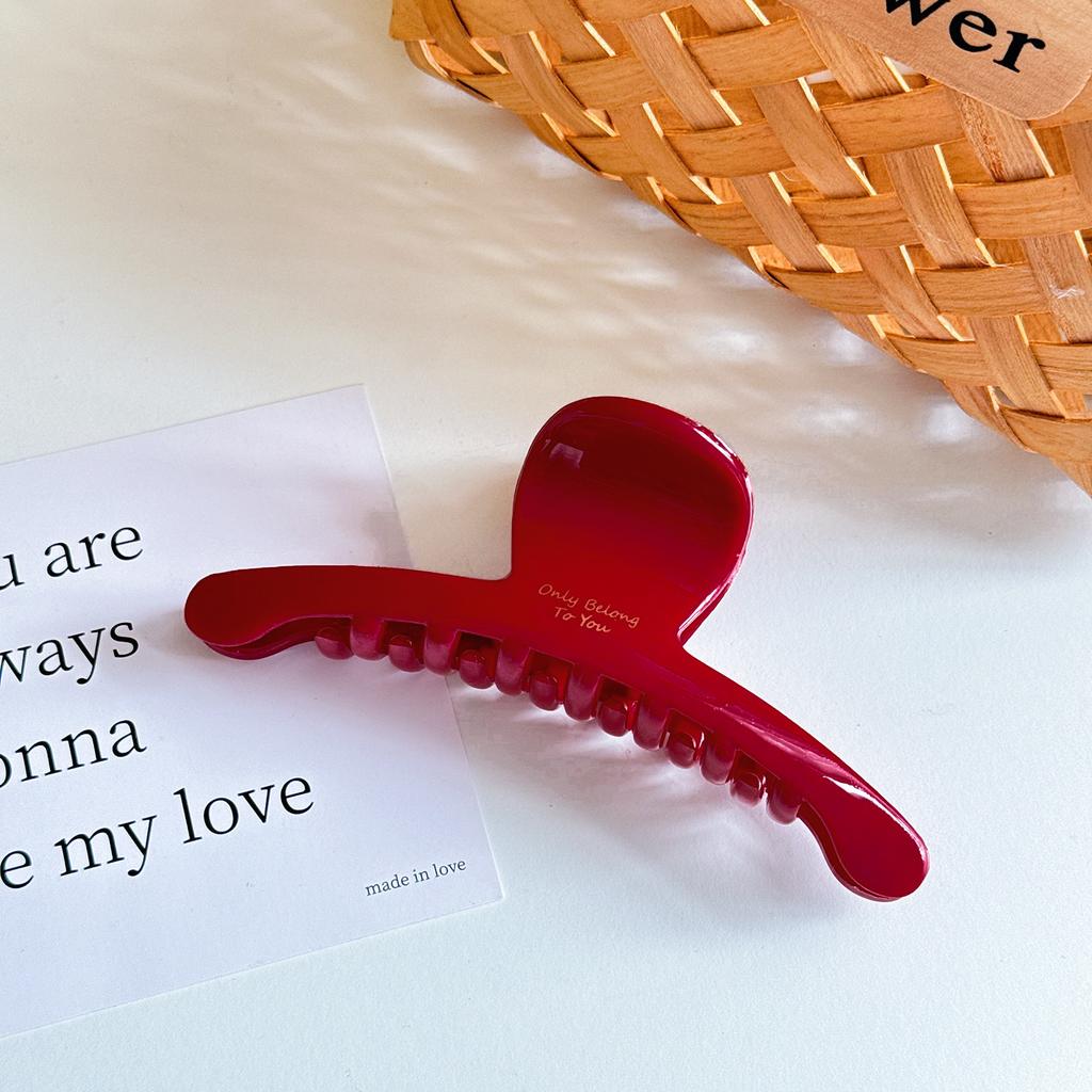 Fashionable Versatile Red Big Hair Claw Clip Ideal For Everyday And Events Special