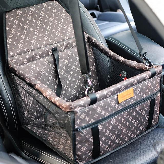 

Portable Waterproof Car Booster Seat Pet Dog Cat Travel Cage Carrier Basket Bag коричневий