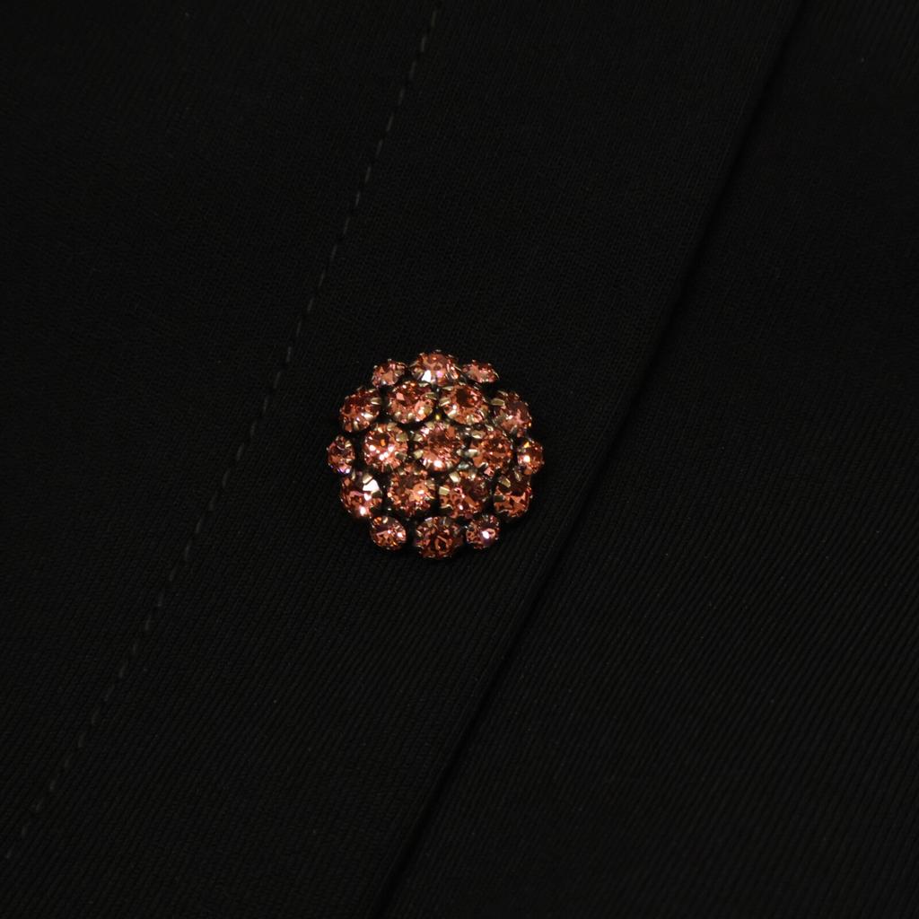 GUCCI 467502 Black x Pink Embroidered Lace Collar Ribbon Design Short Sleeve Dress dress S black/pinkUsed