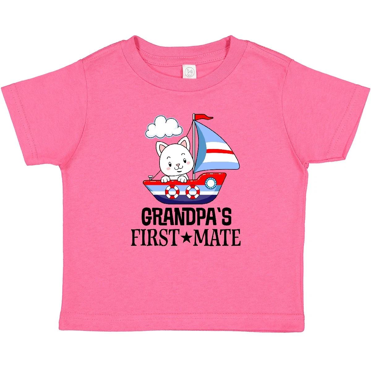 Inktastic Grandpa First Mate Grandchild Sailing Baby T-Shirt Grandchildren Boy 100