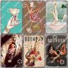 Vintage Whiskey Girl Metal Tin Sign  Sexy Scotch Malt Whisky Bar Pub Wall Art Decor for Dining Room Retro Poster Plaque for Home