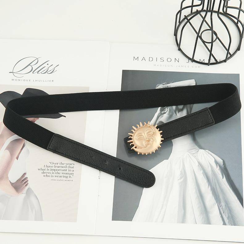 Elastic Elastic Coat Belt Accessories Decorative Dress Suit Waist Seal Women Autumn Winter Tide Summer Black