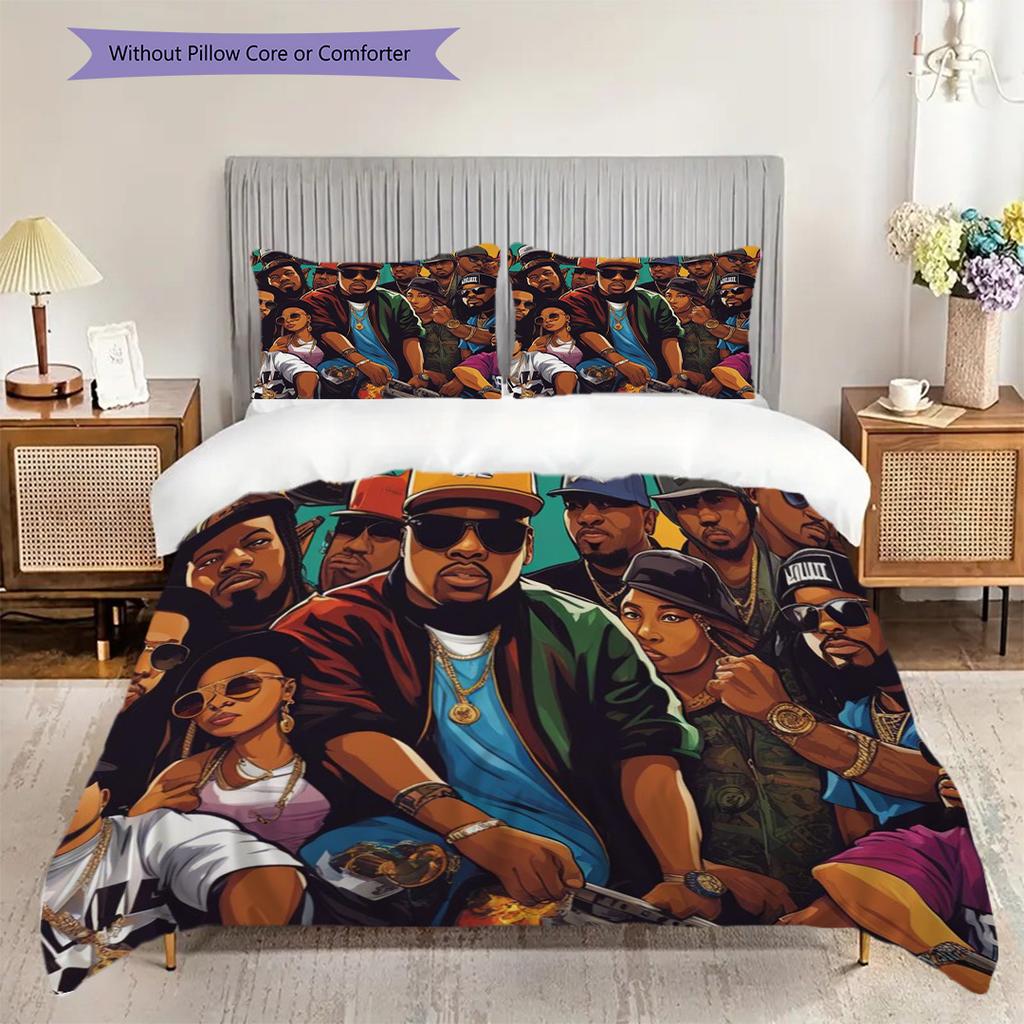 Rap Legends Visual Tribute Bedding 1 Duvet Cover 2 Pillowcase Without Core Christmas Birthday Gift Duvet Cover And Pillowcase Bedding Set