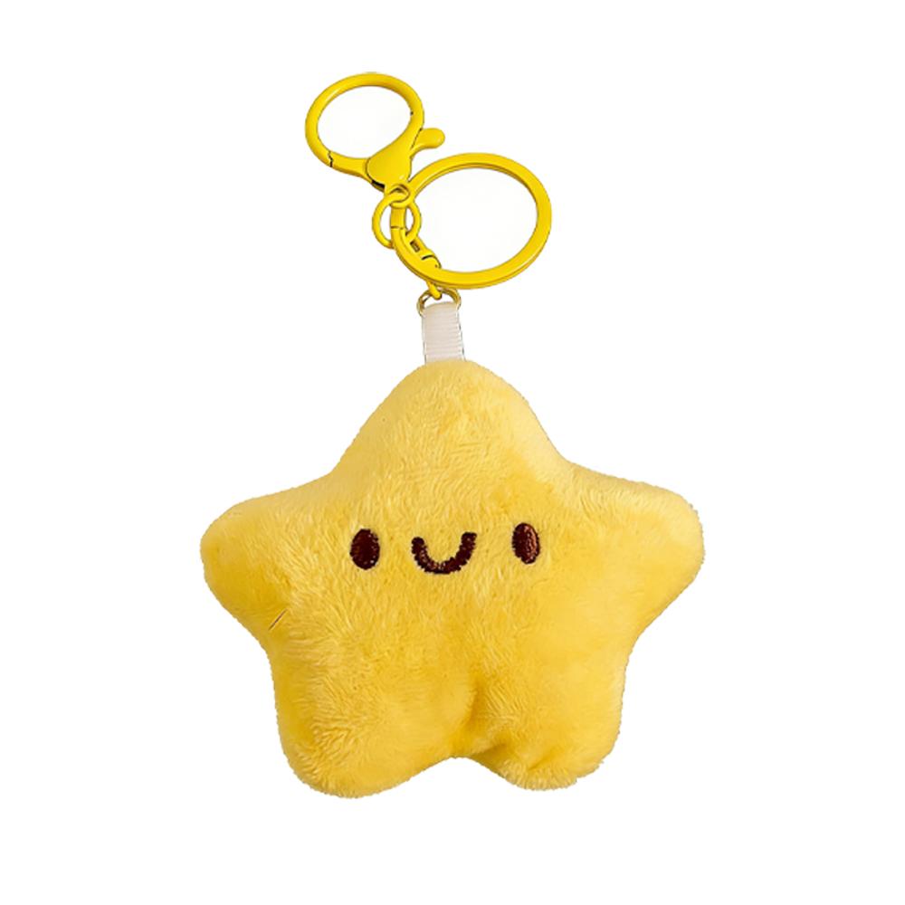 Friendship Plush Star Keychain Cartoon Star Pendant with Lanyard  Graduation Gifts