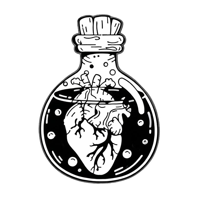 

Halloween Skeleton Enamel Pins Custom Punk Potion Brooches Lapel Badges Clothes Gothic Jewelry Gift for Friends