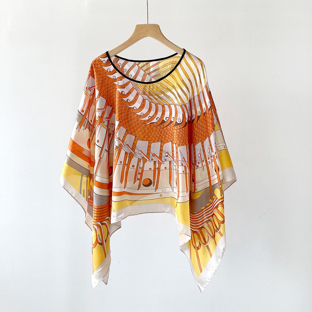 Summer Lightweight Sun Protection Totem Scarf for Seaside Vacations