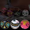 Day of the Dead Resin Painted Skull Head Statue Creative Decorative Ornament for Festive Commemorative Statue