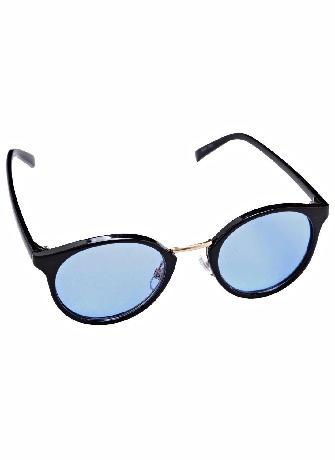 

Солнцезащитные очки Boston Type Color Lens с черной оправой и золотым мостом синего цвета 095 [Baretta]