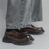 Herren Punk Stiefel Brogues Business Aufzugsschuhe Schwarze Braune Lederschuhe Dicke Sohle Plateau Schuhe Übergröße