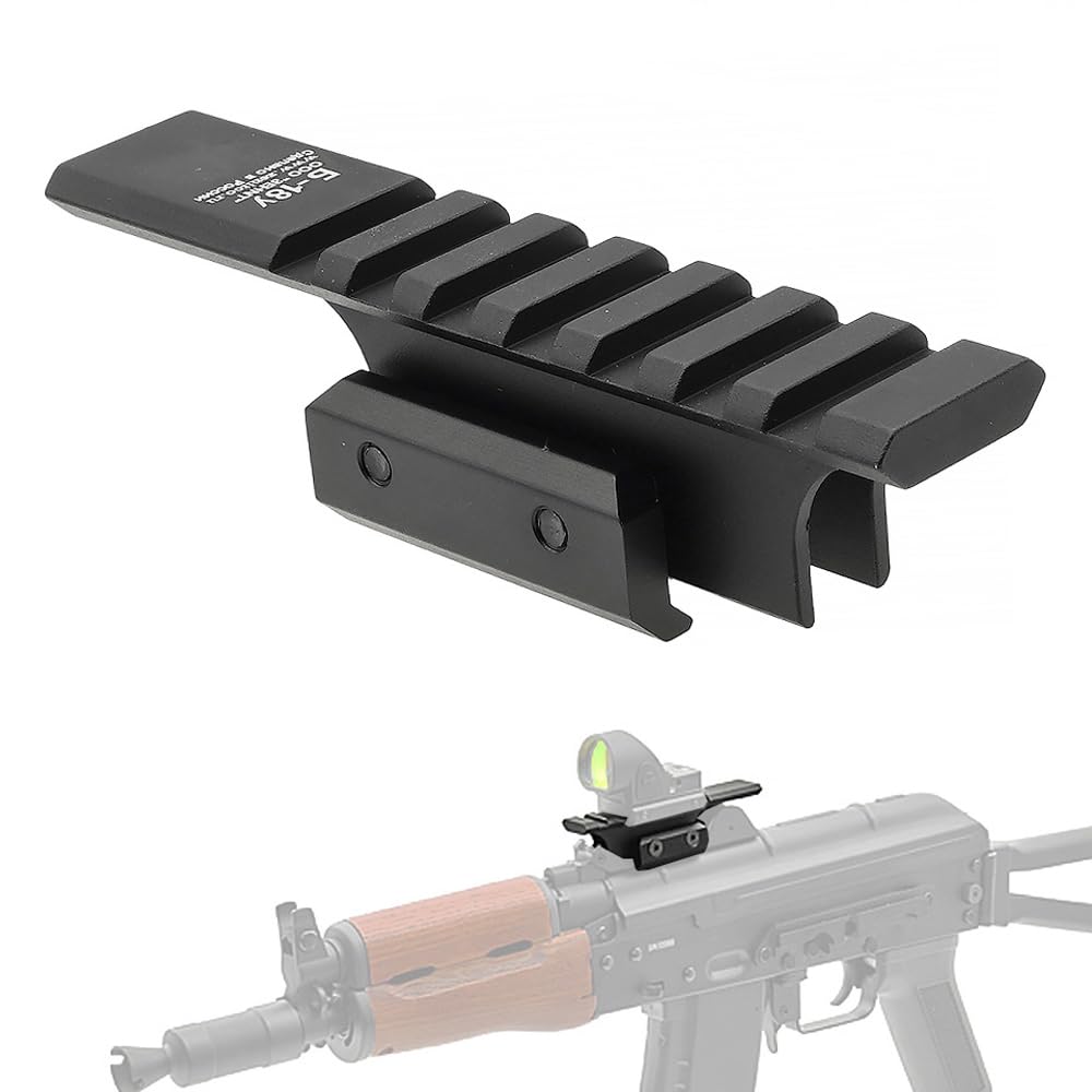 Ryohin Buhin 5KU Zenit B-18U Rear Sight Rail Replica for AKS-74U Krinkov (Black) (5KU-276-BK)