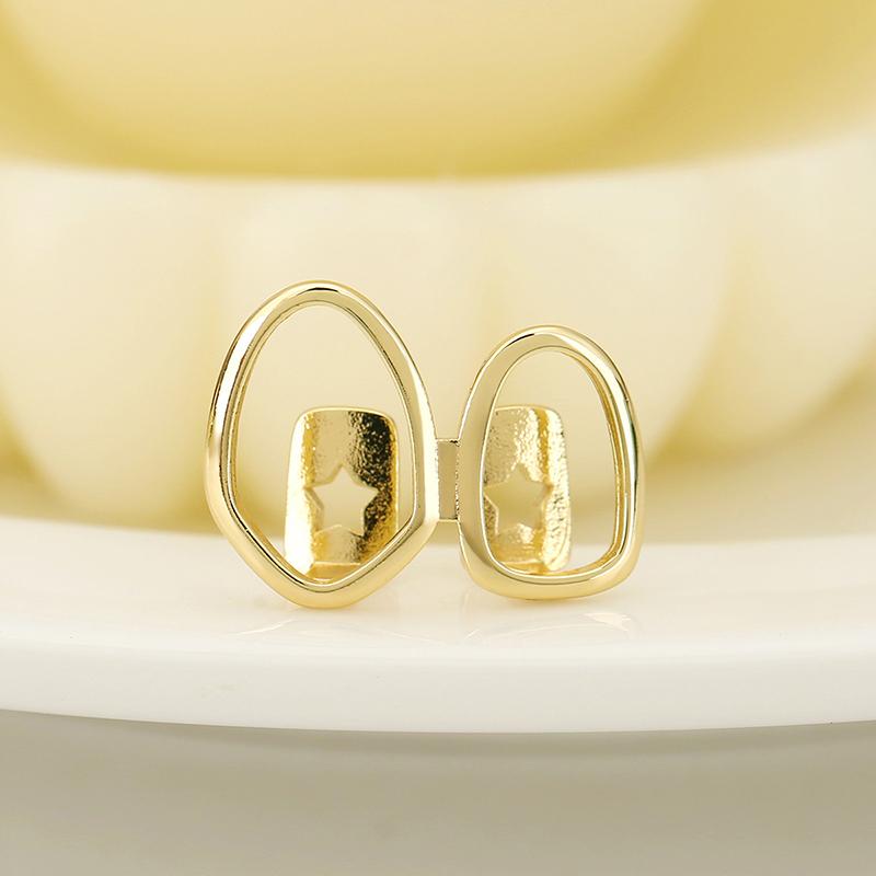 

1 шт. Золотистый цвет, повседневные зубные украшения, дентальные грилзы, хип-хоп, полые сердечки, грилзы на зубы для женщин