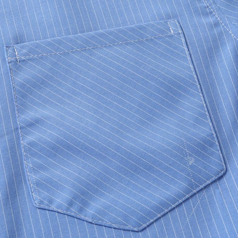 Dibinzhe Men's Plus Size Striped Short Sleeve Casual Shirt