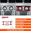 For Chrysler Crossfire 2003-2008 Real Carbon Fiber Stickers Central Air Conditioning Control Panel Car Accessories decorative