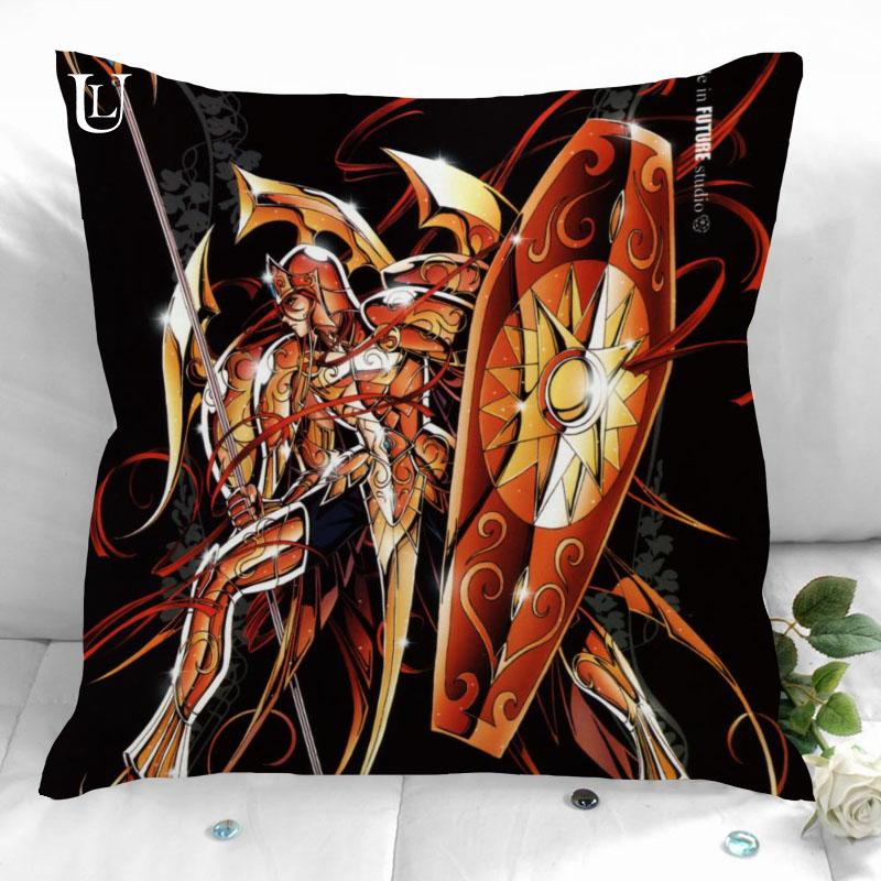 New Custom Saint Seiya Pillowcases Printed Square Pillowcase Home Decorative Zipper Pillow Cover 35X35Cm40X40Cm(One Side)