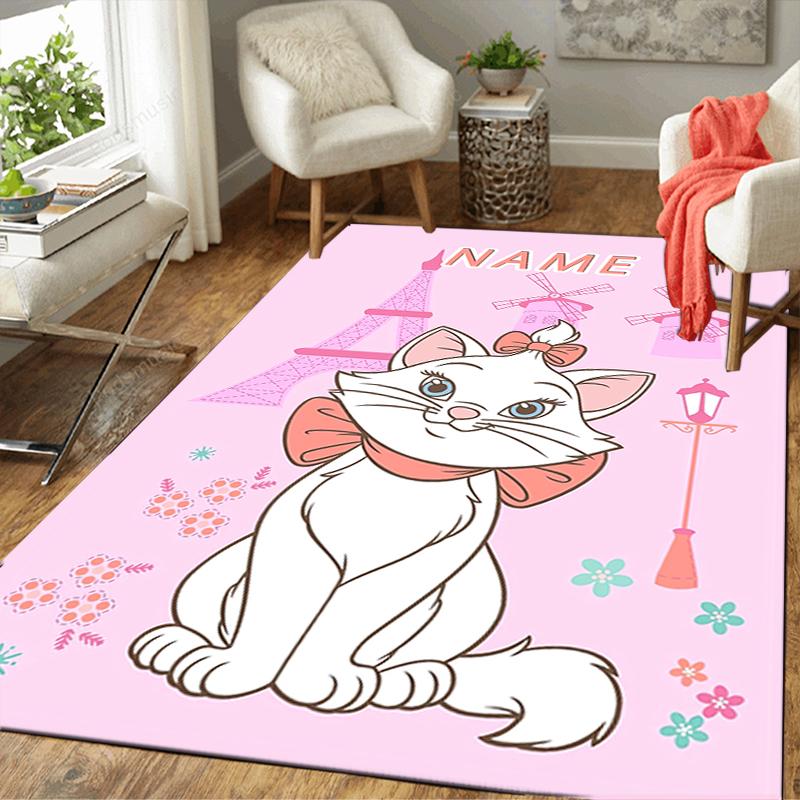 Custom 1Pc Pink Hearts Cats Rug Office Carpet Indoor Outdoor Entrance Doormat Nonslip Soft And Comfortable Living Room D916119