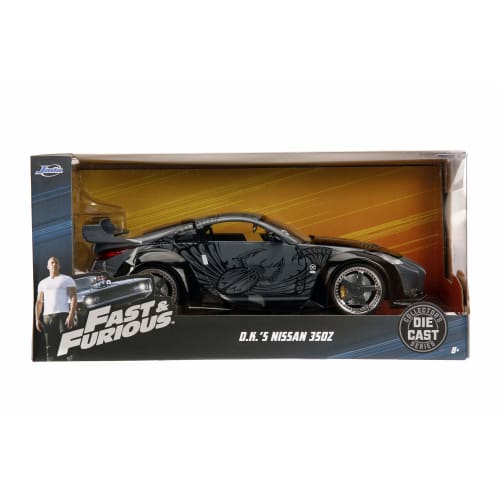 JADATOYS 1:24 Fast & Furious Diecast Car D.K.'s 2003 NISSAN 350Z Nissan Miniature Car Black