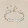 Women Bracelet Shiny Cubic Zirconia Flower Shape Bangle Adjustable Length Sweet Bracelet Versatile Fashion Accessory