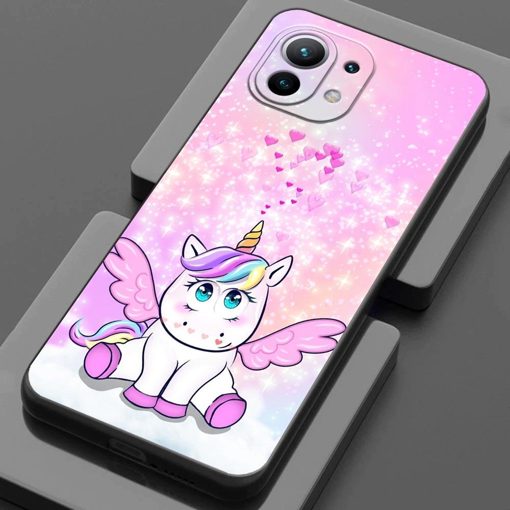 Handyhülle für Xiaomi Mi 11 Lite 5G NE 11i 11X 11T 12 Pro Poco F1 F3 X3 GT X4 NFC Pro Hüllen Cover Cartoon Regenbogen Einhorn Tier