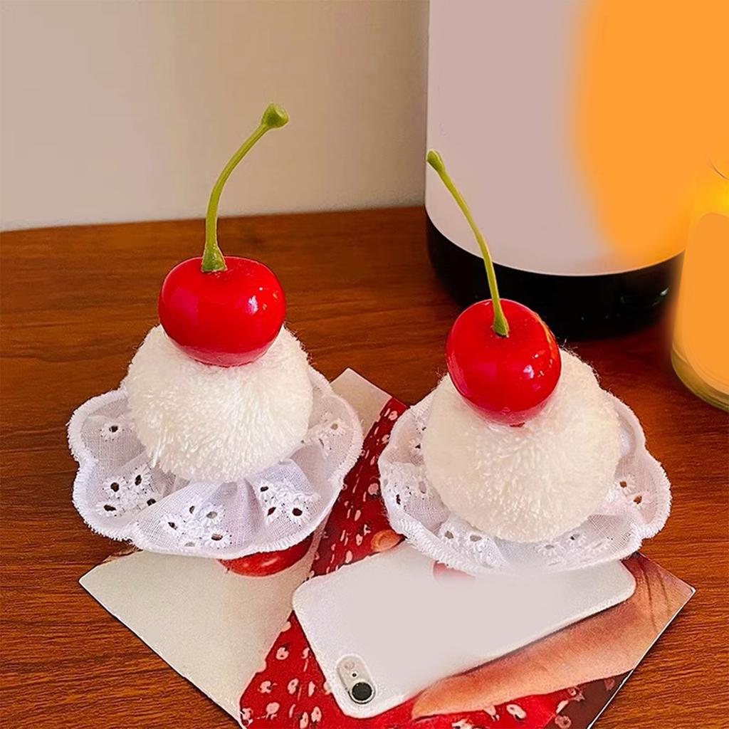 Adorable Cherry Cake Design Hair Clip Slip Resistant Gentle Hold For Long Hair Daily Outings Special Occasion