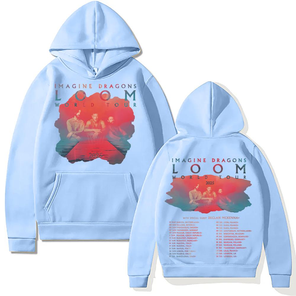 

Imagine Dragons Band Loom Tour 2025 Hoodie Women/Men Fashion Hip Hop Streetwear Trend New Loose Sweatshirt Creative Design Hoody XL