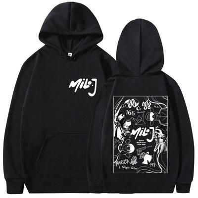 Rapper Milo J 111 Tour  Print Hoodie Men Women Casual Fashion Long Sleeve Sweatshirt Hip Hop Pop Pullover Hooded Streetwear