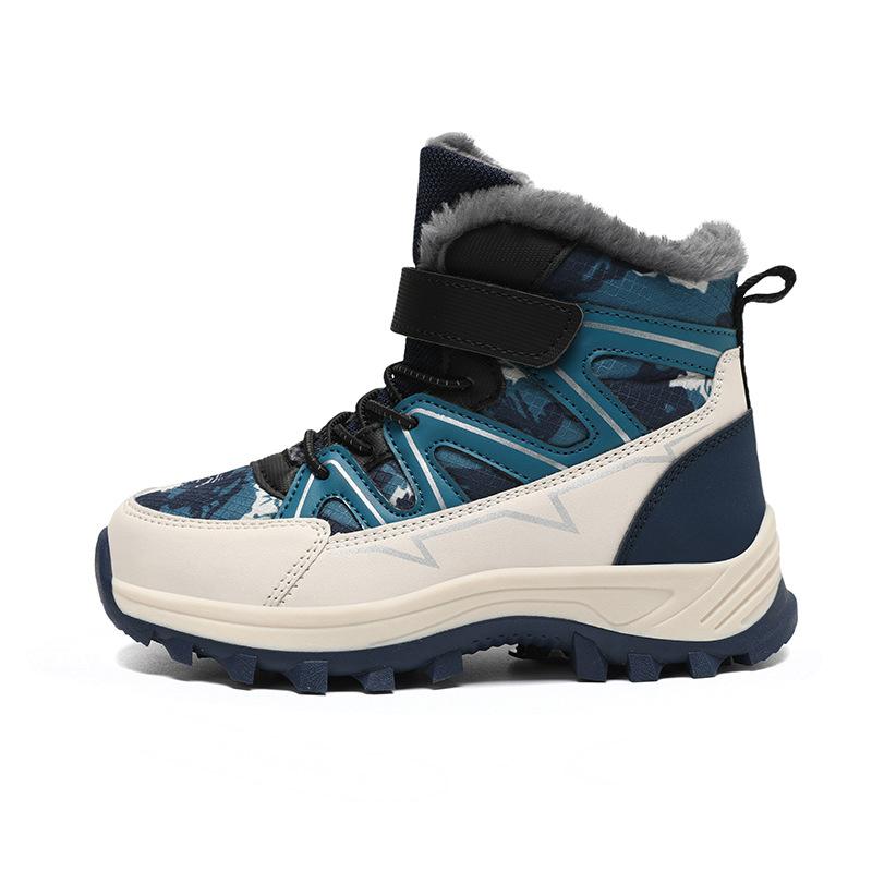 Wow children s snow boots winter children s waterproof and non-slip piled thickened warm cotton shoes outdoor boots Wholesale waterproof snow boots