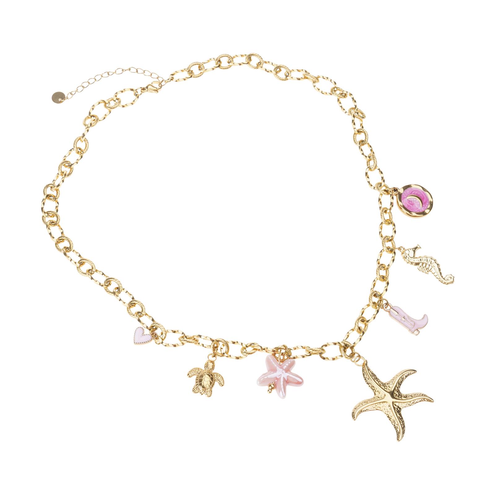 

Adjustable Stainless Steel Rope Chain Necklace with Various Pendant Beach Neck Jewelry Suitable for Women and Girls 11