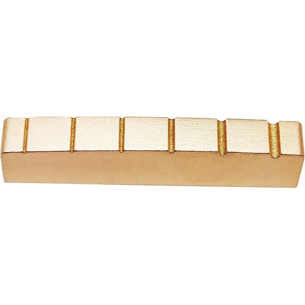 Guyker 43mm Guitar Nut - Pre-Slotted Brass Nuts Replacement Compatible with 6 String Electric Bass Guitar