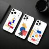 M-Mondrian-B-Bauhaus A-Abstract Shapes  Phone Case For iPhone 17pro, 16,15,14,13,12,11 X XR Plus,Others Soft Black Cover