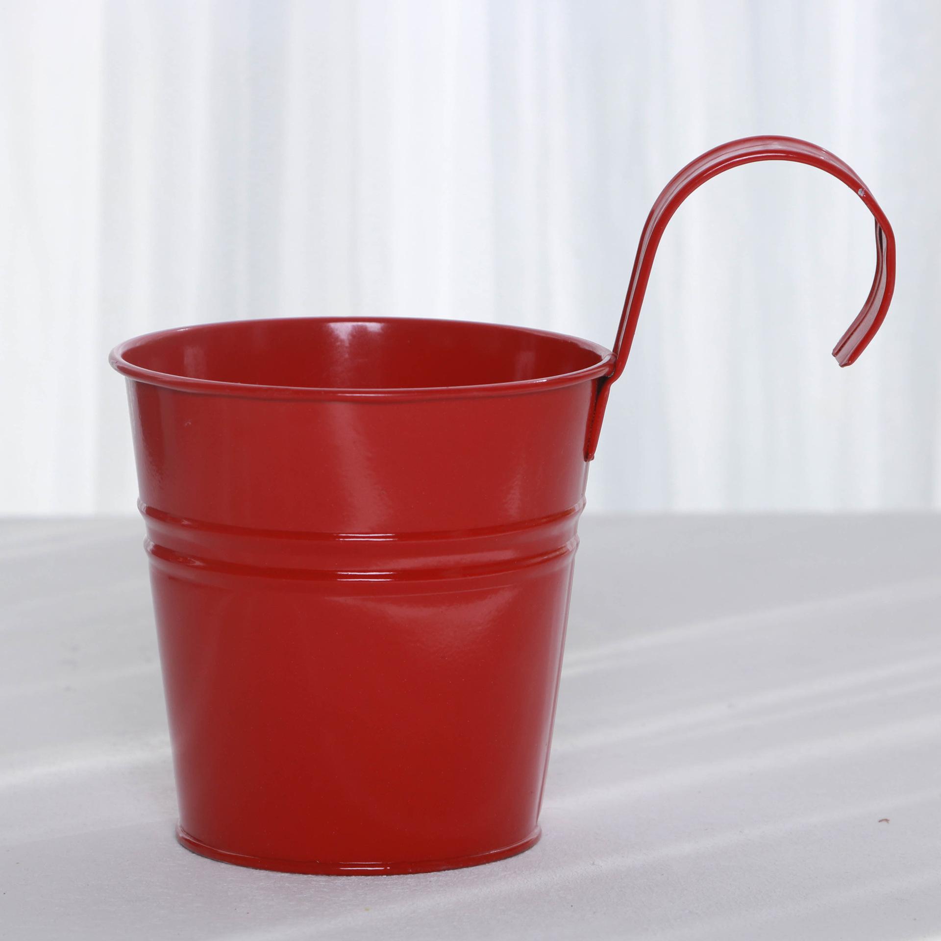 

Металлические железные подвесные цветочные горшки для растений, балконные садовые корзины для растений, держатели для ведер с отсоединяемым крючком