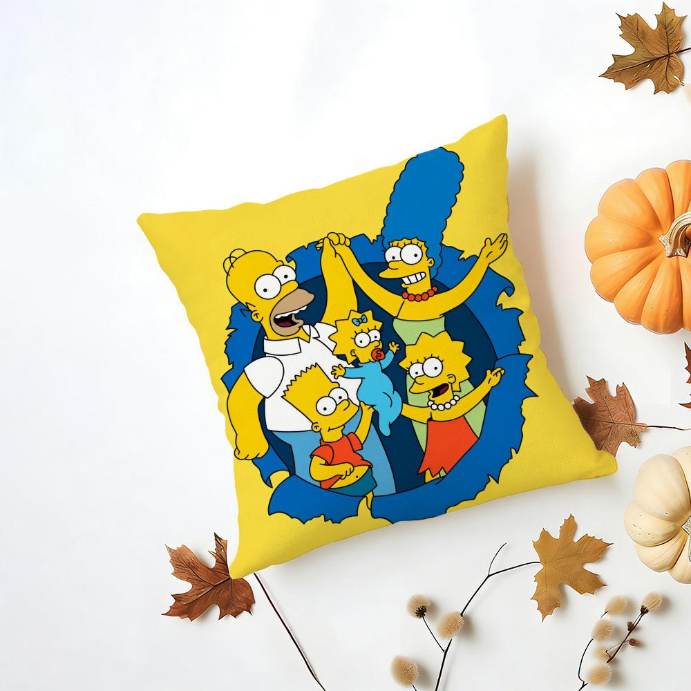 Simpsons La peliculaLos Cushion Cover Iceland Washable Linen Soft for Daily Sofa Bed Home Room Decor