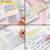 Pink Sticky Note Notebook Writable Relocatable Adhesive Labels Index Stickers Colorful Pages for Office and Home Organization