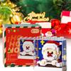 Kreatives Weihnachtsgeschenk Baustein-Set mit Weihnachtsmann und Feiertagsthema