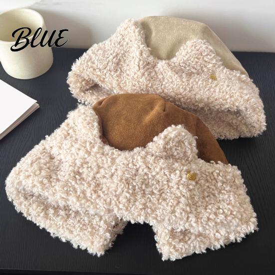 Cold Weather Hat Cat Ear Sherpa Fleece for Women Windproof Winter Protection Women Plush Hat Thick Warm Fuzzy Skull Cap Outdoor Cycling
