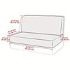 2pc RV Dinette Cushion Cover Elastic Jacquard Camper Cushion Slipcovers Stretch Twill Sofa Covers for RV Camper Car Bench Cover