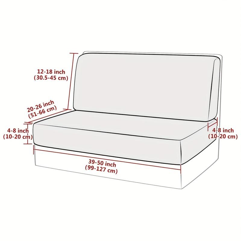 2pc RV Dinette Cushion Cover Elastic Jacquard Camper Cushion Slipcovers Stretch Twill Sofa Covers for RV Camper Car Bench Cover