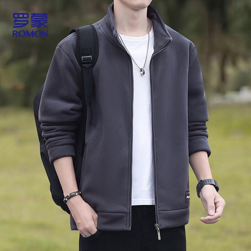 Romon Men's Z19 Fleece Lined Stand Collar Jacket