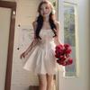 Dating Wear Pure White Moonlight Suspender Dress Small Man Huge Good-looking Sweet Temperament Waist Skirt