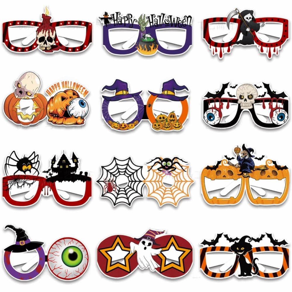6 Pcs Spider Design Cosplay Eyeglass Funny Party Photo Props  Performance Props