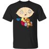 Tee4you T-Shirt Stewie Griffin do Family Guy Preta