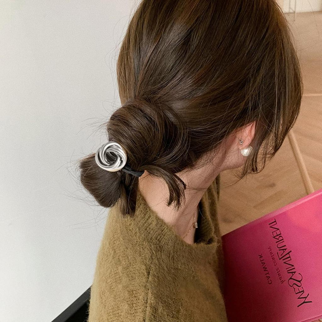 Fuyunohi Hair Stylish Hair Accessories for Decorative Hair Set of Adult Hair Stylish Korean Bun Fashion Accessories Ties, Adults, Non-Staining, Ties,